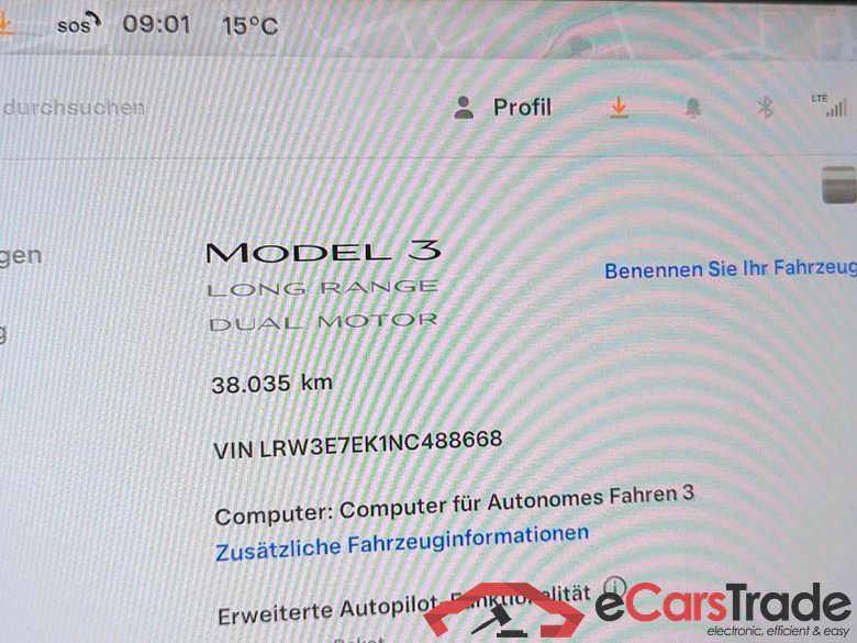 Tesla Model 3 ´18 BEV TESLA Model 3 Langstreckenbatt. Allradantrieb Dual Motor 4d 366kW #5