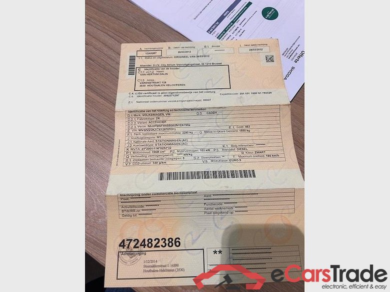 VOLKSWAGEN Caddy Life 2PLC Caddy Comfortline, 5-seater, wheelbase: 2,681 mm, engine: 2.0 l TDI 103 kW transmission: 6-speed #6