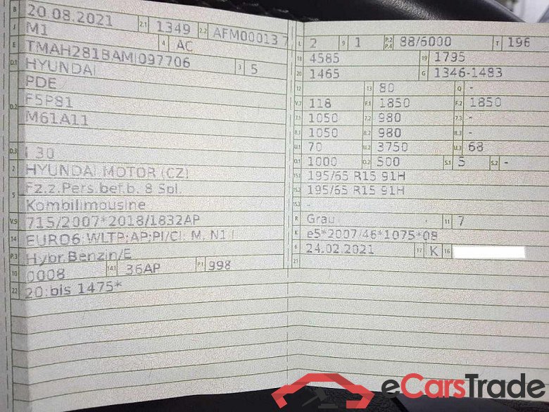 Hyundai i30 cw (PD)(01.2017->) DE - Kb5 1.0 T-GDI Mild-Hybrid EU6d, Select Mild-Hybrid - Garantieanspruch Rückleuchten prüfen #6