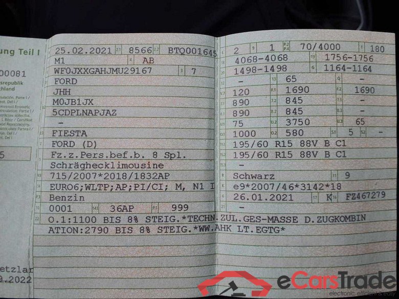 Ford Fiesta (CE1)(2017->) DE - LimS5 1.0 EcoBoost EU6d, Titanium X S/S (EURO 6d), 2020 - 2021 #6