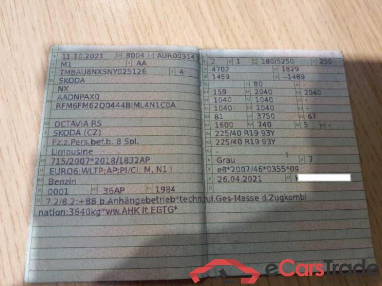 Skoda Octavia Lim. (NX3)(01.2020->) DE - LimS5 2.0 TSI EU6d, RS Plus OPF (EURO 6d), 2020 - 2021 #2