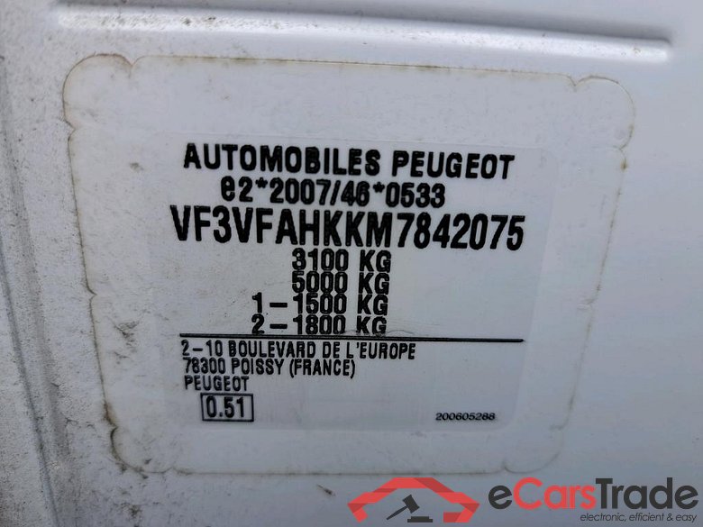 PEUGEOT - PEU EXPERT BlueHDi 120PK Long Asphalt L3              ***   TOTAL LOSS   ***           With Connect Nav & Towing Hook #6