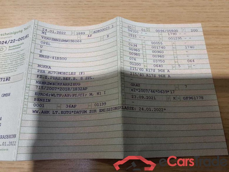 Opel Mokka (2020->) DE - SUV5 1.2 Turbo EU6d, Elegance (EURO 6d), 2020 - 2022 #3