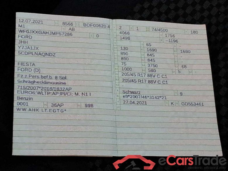 Ford Fiesta (CE1)(2017->) DE - LimS5 1.0 EcoBoost EU6d, ST-Line Start/Stopp (EURO 6d), 2021 - 2022 #3