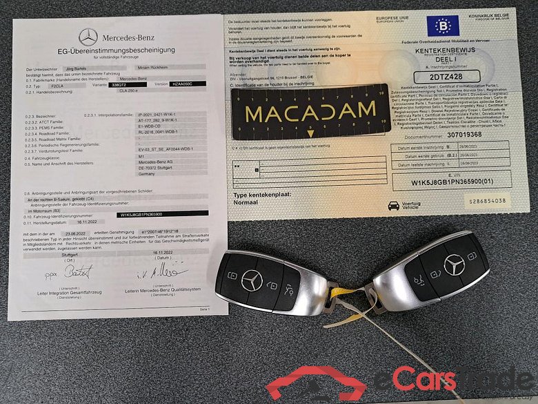 MERCEDES - MER CLA 250 e 218PK DCT Luxury Line & Pack Premium With Leather & Night    * HYBRID *            ***      ONLY PART I REGISTRATION AVAILABLE   !    NUT TEIL  I FAHRZEUGBRIEF    ! #4