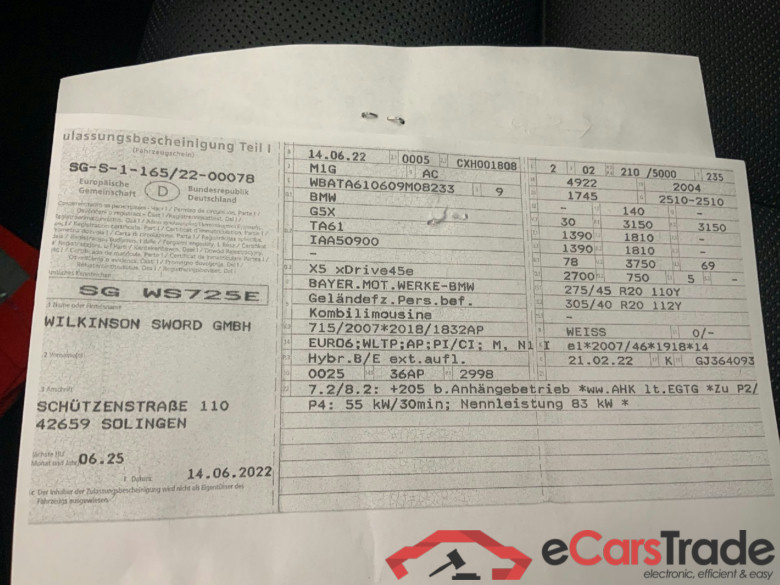 Baureihe X5 xDrive 45 e M Sport 3.0 290KW AT8 E6d #2