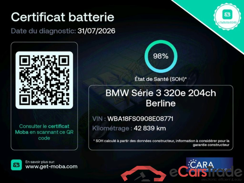BMW Série 3 Berline / 2022 / 4P / Berline 320e 204ch Business Design BVA8 Hybride #2