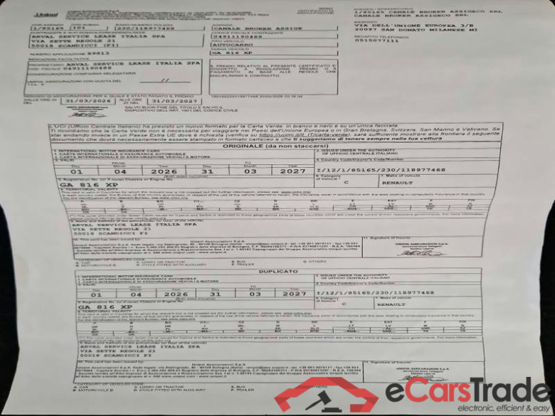 RENAULT TRAFIC / 2019 / 4P / FURGONE FG L1 H1 T29 ENERGY DCI 145 ICE #1