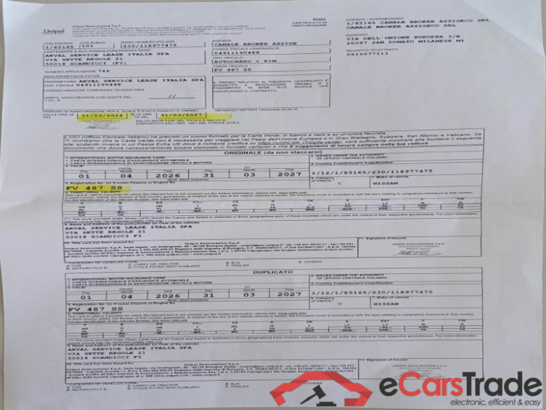 NISSAN E-NV200 / 2009 / 4P / FURGONE VAN BUSINESS 4 PORTE