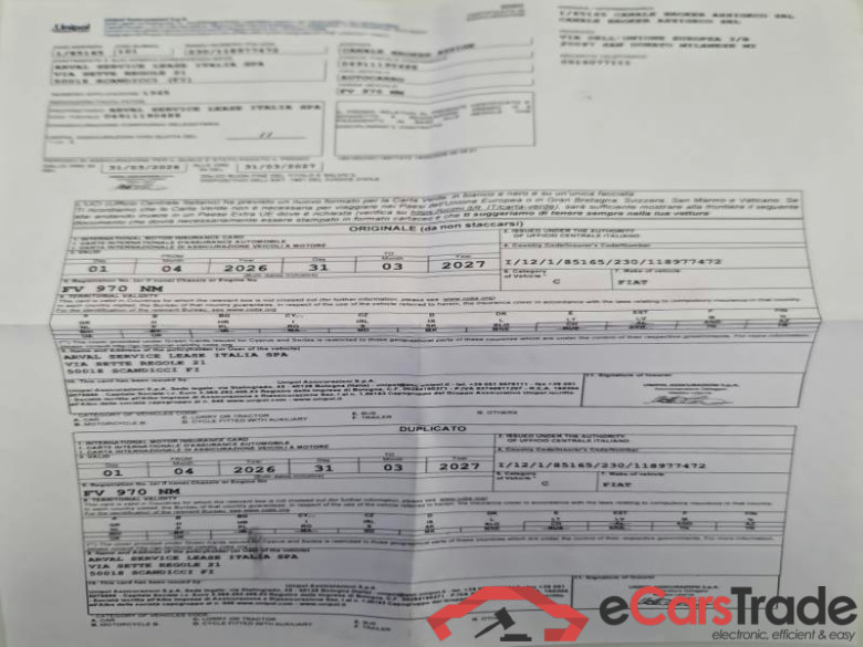 FIAT DOBLÒ CARGO 2015 4 PORTE CARGO 1.4 T-JET NATURAL POWER SX EURO6